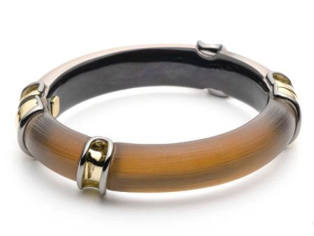 Alexis Bittar Two Tone Sectioned Hinge Bracelet Fashion