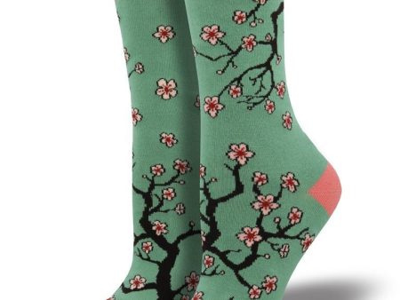 Cherry Blossoms | Women | Bamboo | Light Jade Green Online Sale