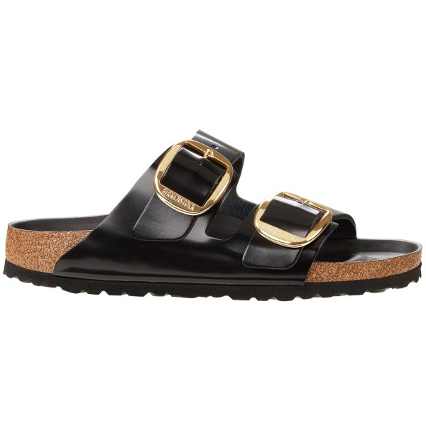 Birkenstock Seasonal Arizona Big Buckle Natural Leather Patent High Shine Black on Sale