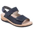 Rieker Pazifik Sandal Leather Navy Hot on Sale