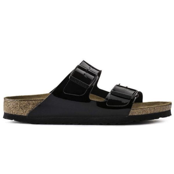 Birkenstock Classic Arizona Birko-Flor Patent Regular Fit Black Online Hot Sale