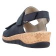 Rieker Pazifik Sandal Leather Navy Hot on Sale