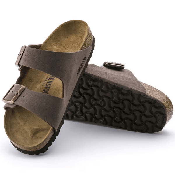 Birkenstock Classic Arizona Birko-Flor Nubuck Narrow Fit Mocca Hot on Sale