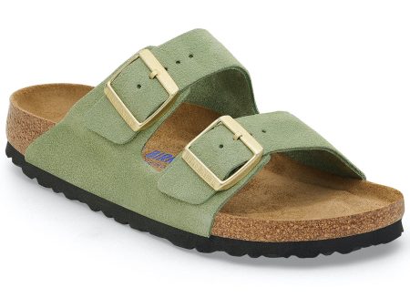 Arizona Suede Leather Soft Footbed Narrow Fit Green Tea For Cheap