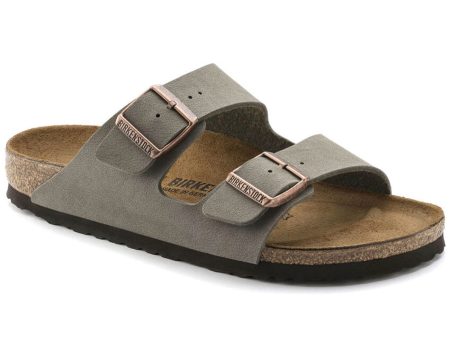 Birkenstock Classic Arizona Birkibuc Regular Fit Stone Hot on Sale