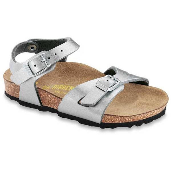 Birkenstock Kids Rio Birko-Flor Narrow Fit Silver Online now