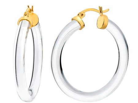 Gold & Honey Thin Hoop Earrings Online Hot Sale