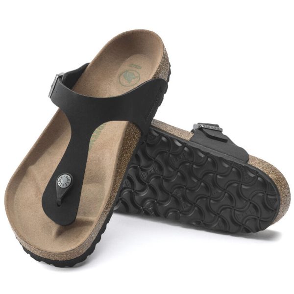 Birkenstock Seasonal Gizeh BirkiBuc MicroFibre Earthy Vegan Regular Fit Black on Sale