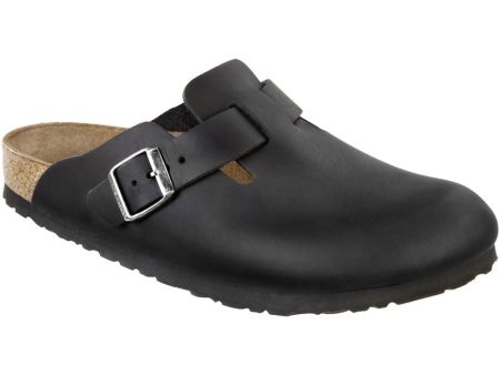 Birkenstock Classic Boston Regular Fit Oiled Leather Black Fashion