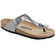 Birkenstock Classic Gizeh Birko-Flor Narrow Fit Silver Cheap