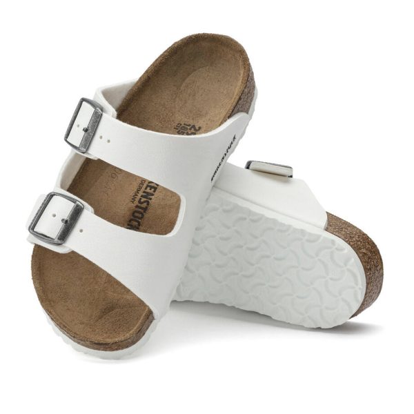 Birkenstock Kids Arizona Birko-Flor Narrow Fit White on Sale