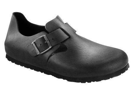 Birkenstock Shoes London Oiled Leather Regular Fit Black For Discount