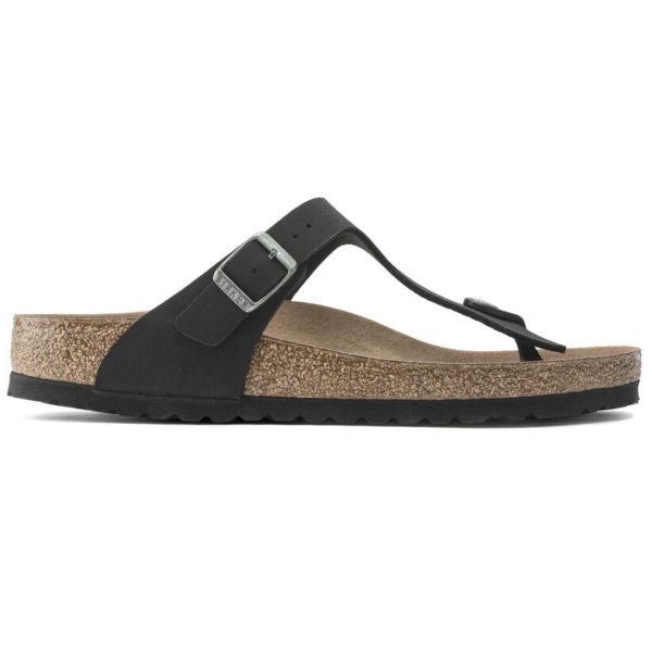 Birkenstock Seasonal Gizeh BirkiBuc MicroFibre Earthy Vegan Regular Fit Black on Sale