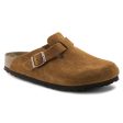 Birkenstock Boston Regular Fit Soft Footbed Suede Leather Mink For Cheap