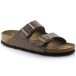 Birkenstock Classic Arizona Birko-Flor Nubuck Narrow Fit Mocca Hot on Sale