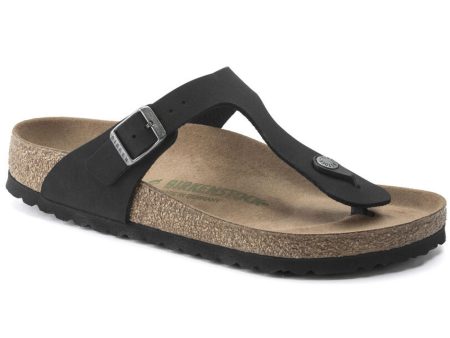 Birkenstock Seasonal Gizeh BirkiBuc MicroFibre Earthy Vegan Regular Fit Black on Sale