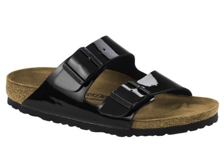 Birkenstock Classic Arizona Birko-Flor Patent Regular Fit Black Online Hot Sale