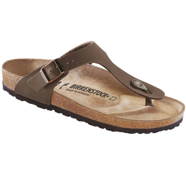 Birkenstock Classic Gizeh Regular Fit Birkibuc Mocca Online Sale