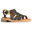 EOS Ornament Sandal Leather Dark Olive Online Hot Sale