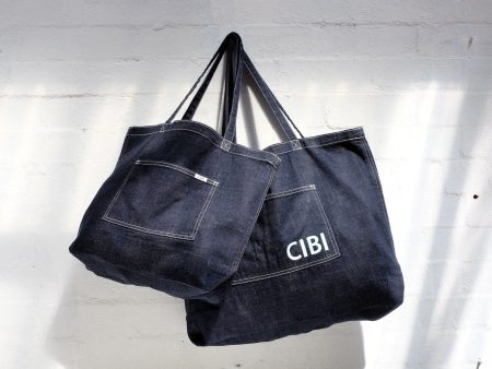 CIBI Denim Tote Bag For Cheap