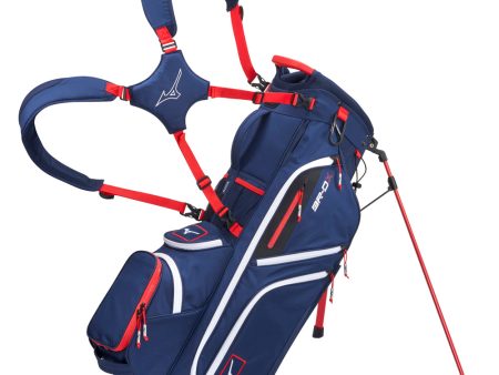 Mizuno BR-DX Stand Bag - Navy Red Hot on Sale