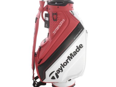 TaylorMade Stealth 2 Cart Bag - White Red Black For Sale