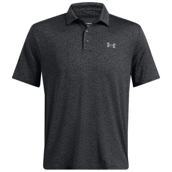 Under Armour Playoff 3.0 Printed Polo Shirt - Anthracite Black Sale