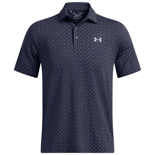 Under Armour Playoff 3.0 Printed Polo Shirt - Midnight Navy White For Discount