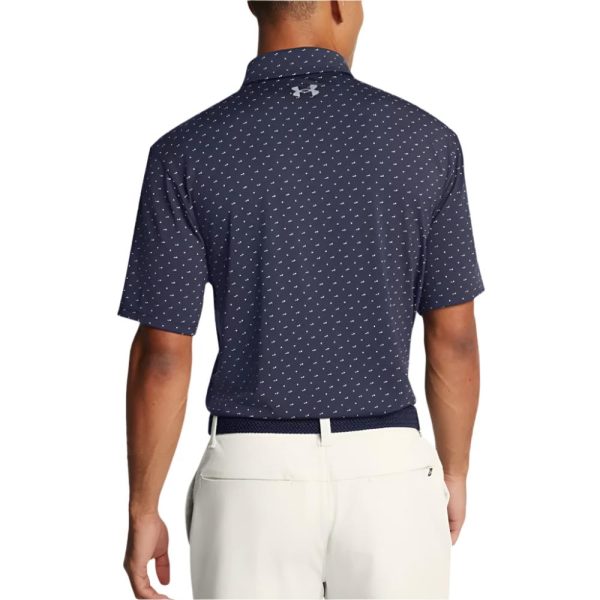 Under Armour Playoff 3.0 Printed Polo Shirt - Midnight Navy White For Discount