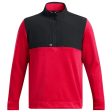 Under Armour Drive Storm Sweater Fleece 1 2 Zip - Red Black Online Sale