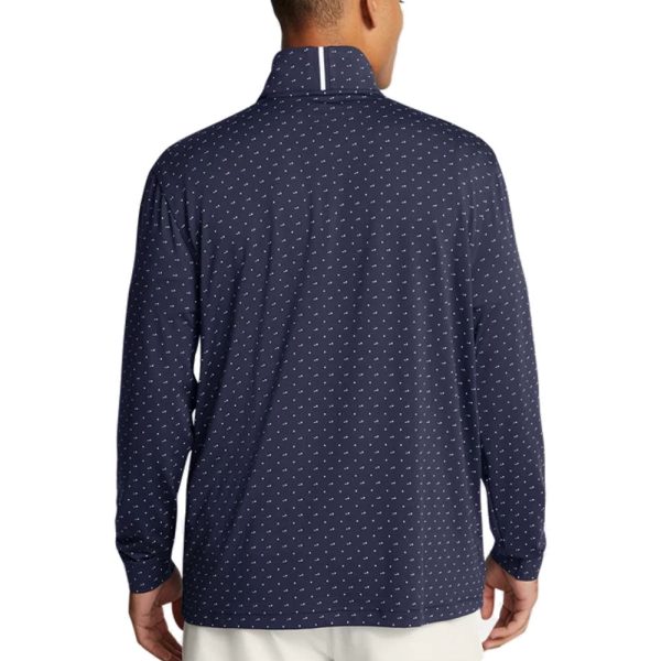 Under Armour Playoff Printed 1 4 Zip Sweater - Midnight Navy White on Sale