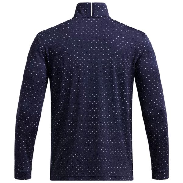 Under Armour Playoff Printed 1 4 Zip Sweater - Midnight Navy White on Sale